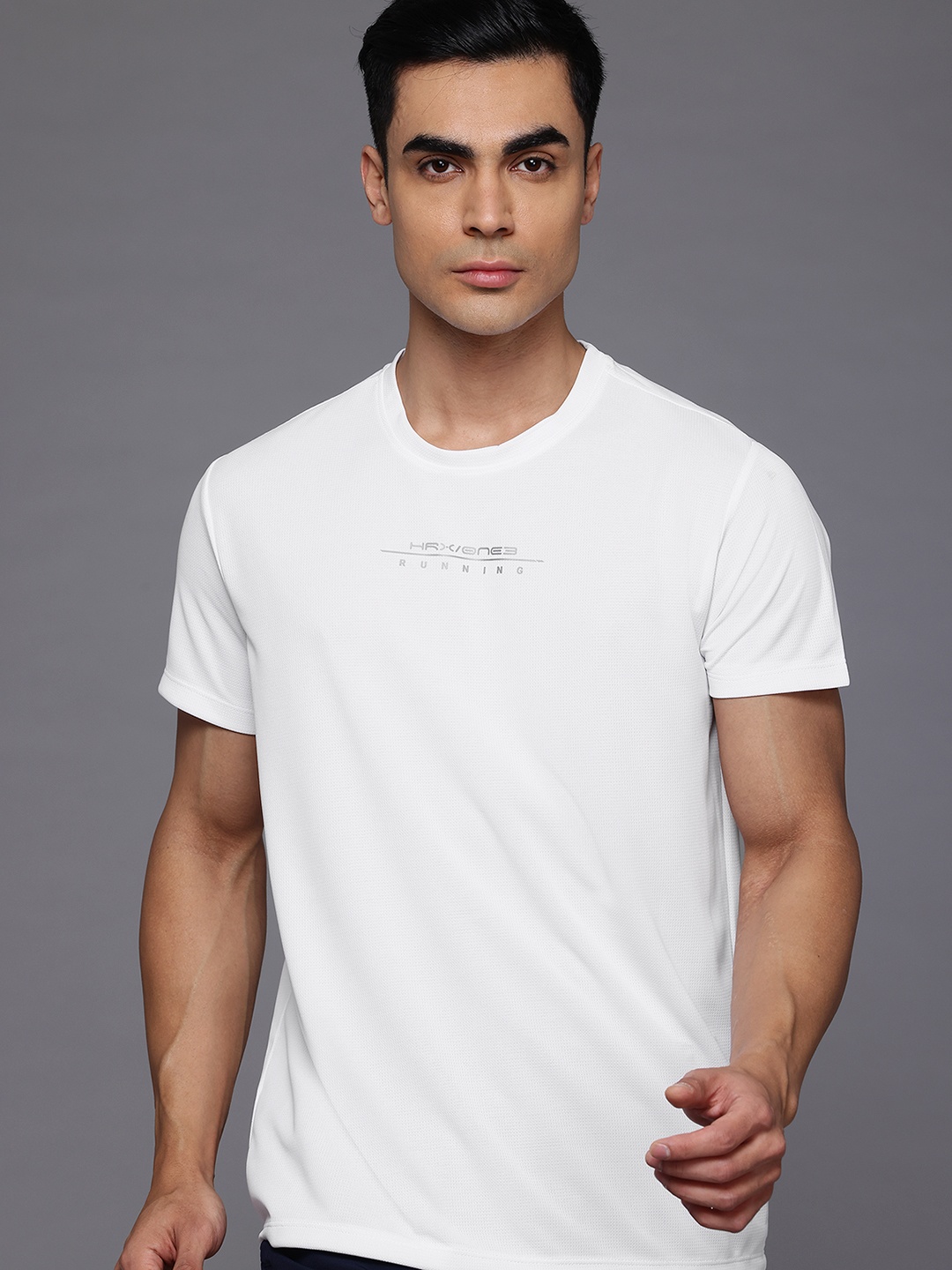 

HRX by Hrithik Roshan Men Running Rapid-Dry T-shirt, White