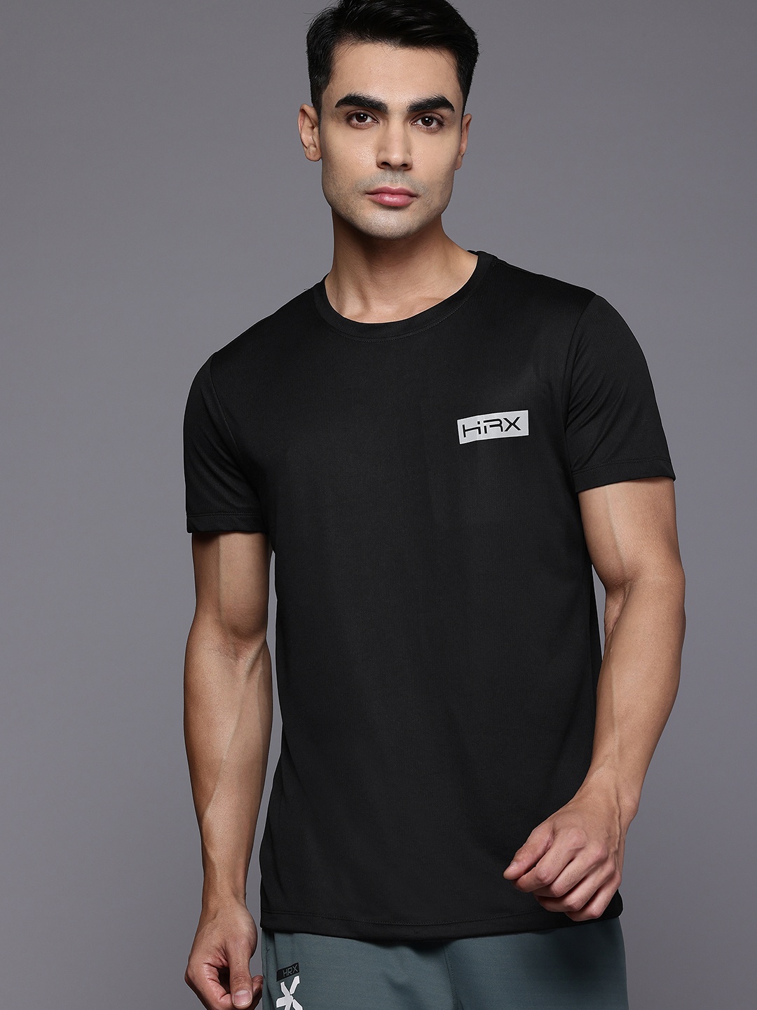 

HRX by Hrithik Roshan Men Rapid-Dry Running T-shirt, Black