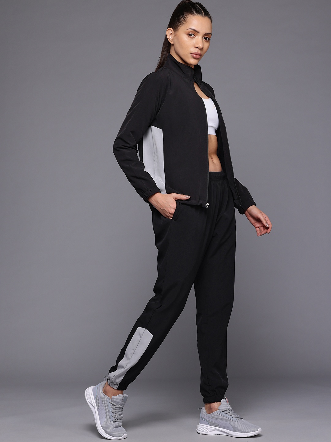 

HRX by Hrithik Roshan Rapid dry Running Tracksuits, Black