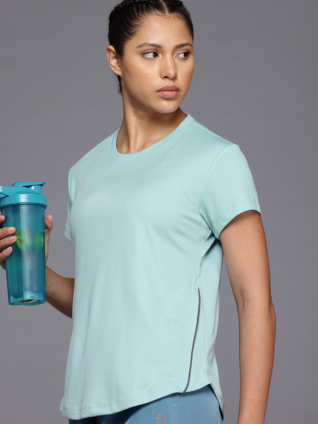 

HRX by Hrithik Roshan Rapid-Dry Running T-shirt, Sea green
