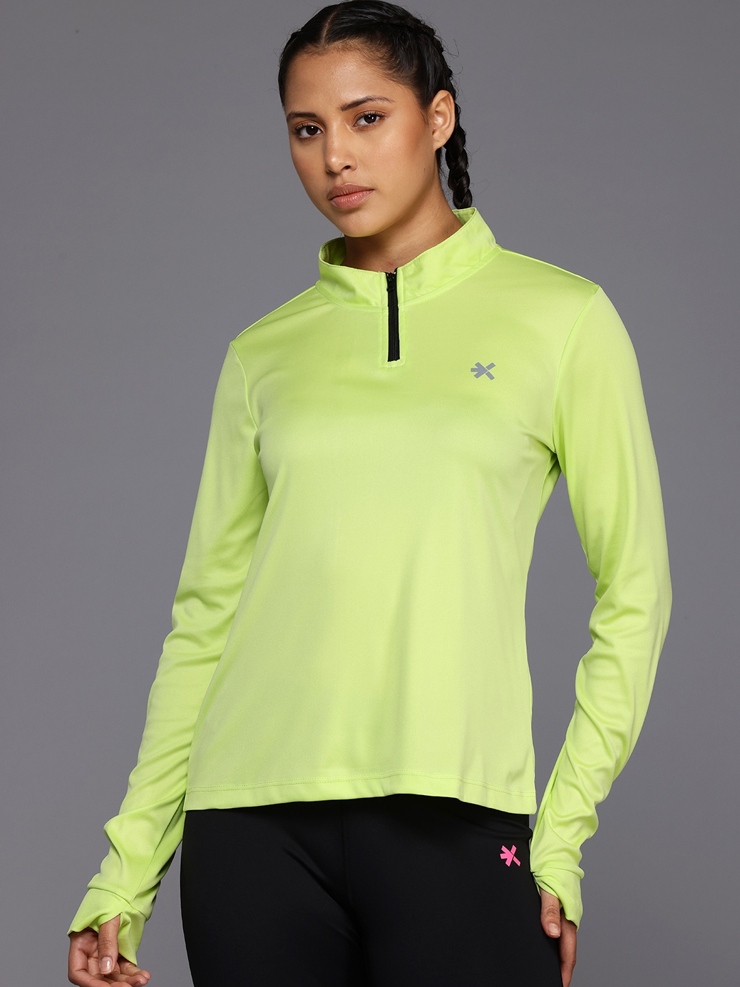 

HRX by Hrithik Roshan Rapid-Dry Running T-shirt, Fluorescent green