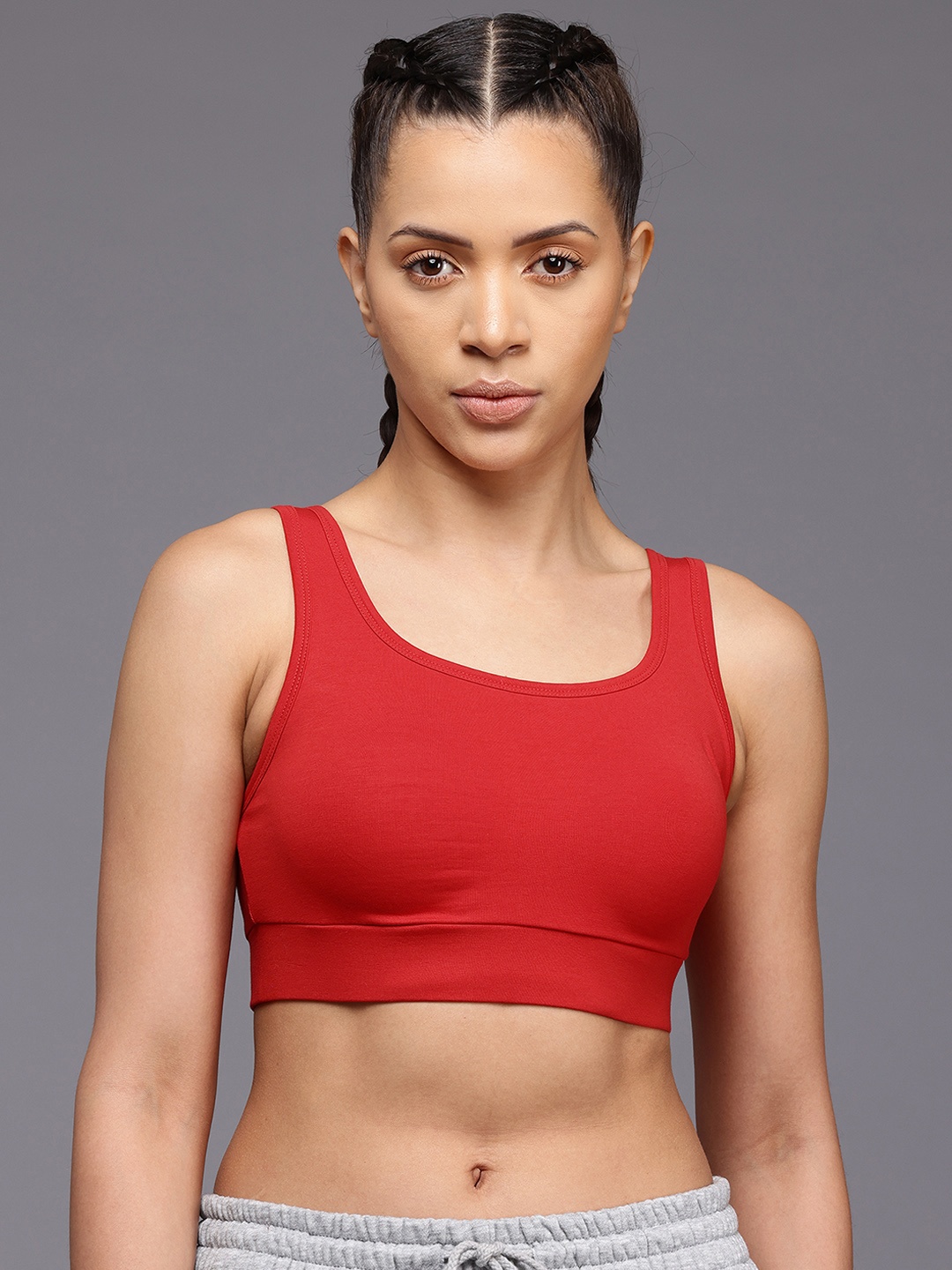 

HRX by Hrithik Roshan Medium Coverage Lightly Padded Lifestyle Bra, Red