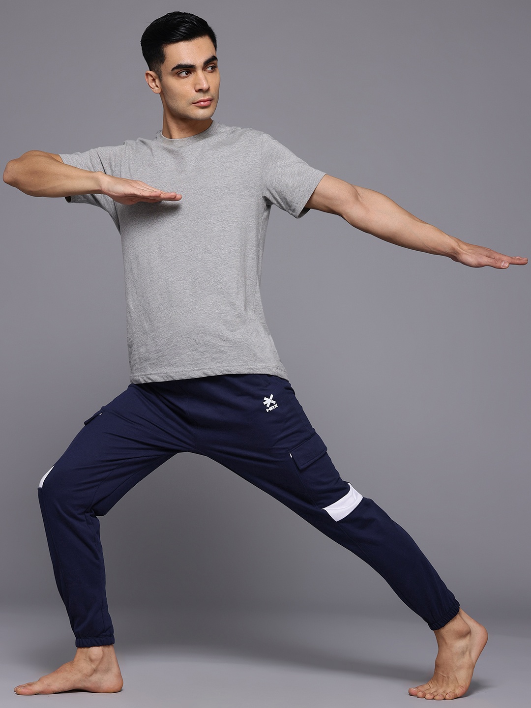 

HRX by Hrithik Roshan Men Cargo Style Track Pants, Navy blue