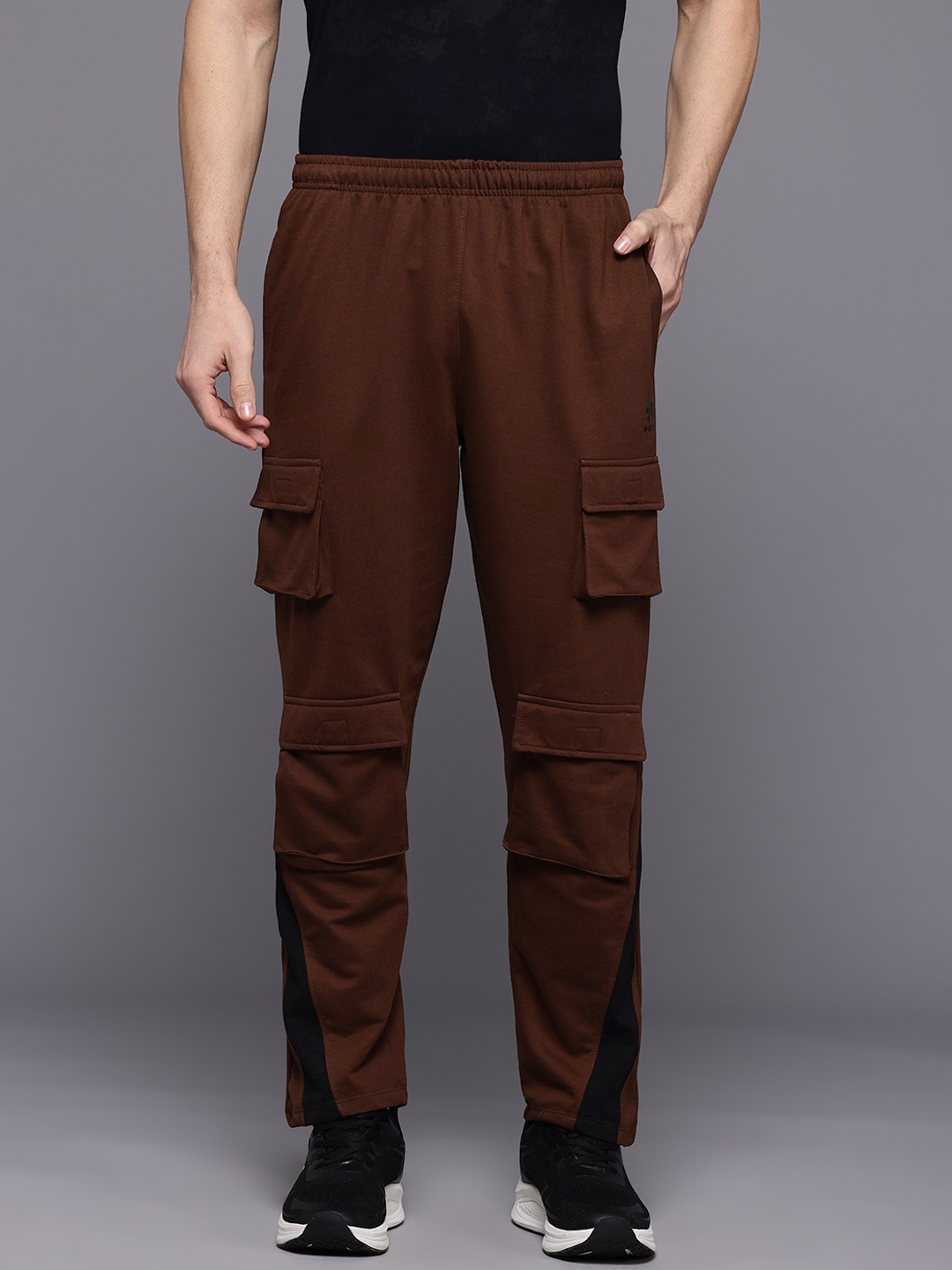 

HRX by Hrithik Roshan Men Cargo Style Track Pants, Coffee brown