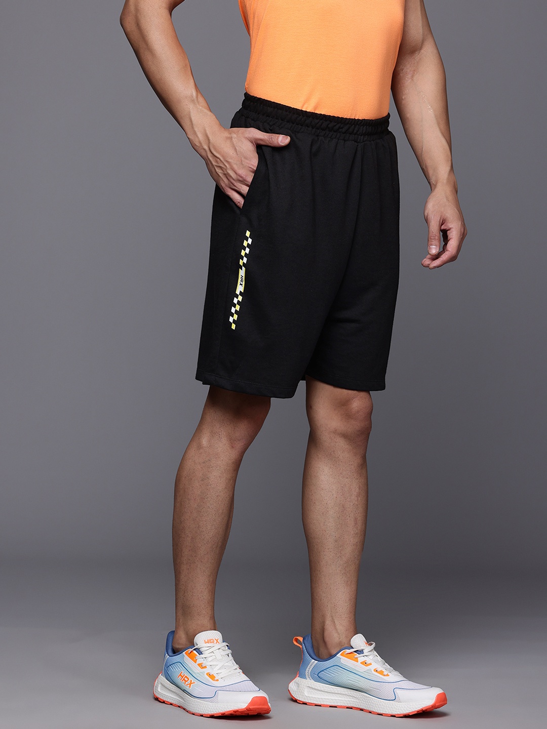 

HRX by Hrithik Roshan Men Printed Regular Shorts, Black