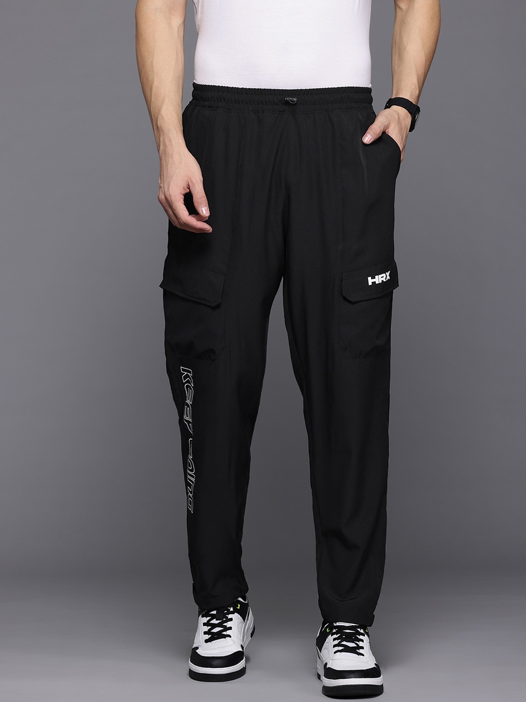 

HRX by Hrithik Roshan Men Rapid-Dry Lifestyle Track pants, Black