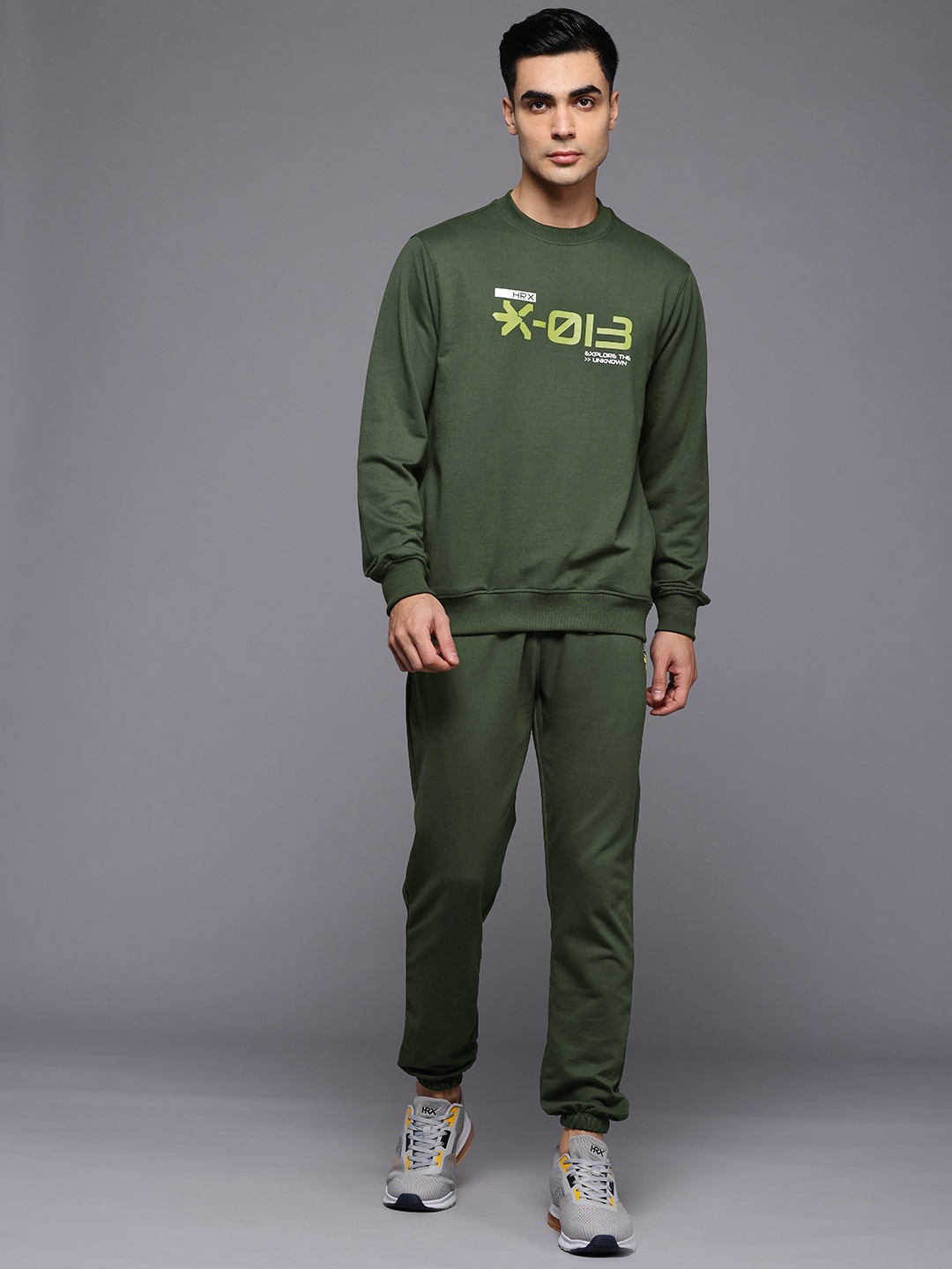 

HRX by Hrithik Roshan Printed Lifestyle Tracksuits, Green