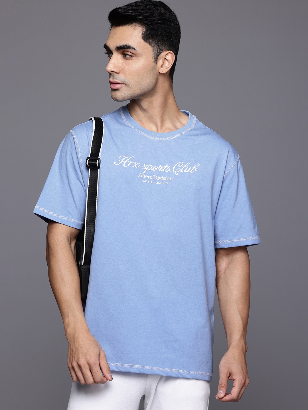 

HRX by Hrithik Roshan Men Typography Printed T-shirt, Blue