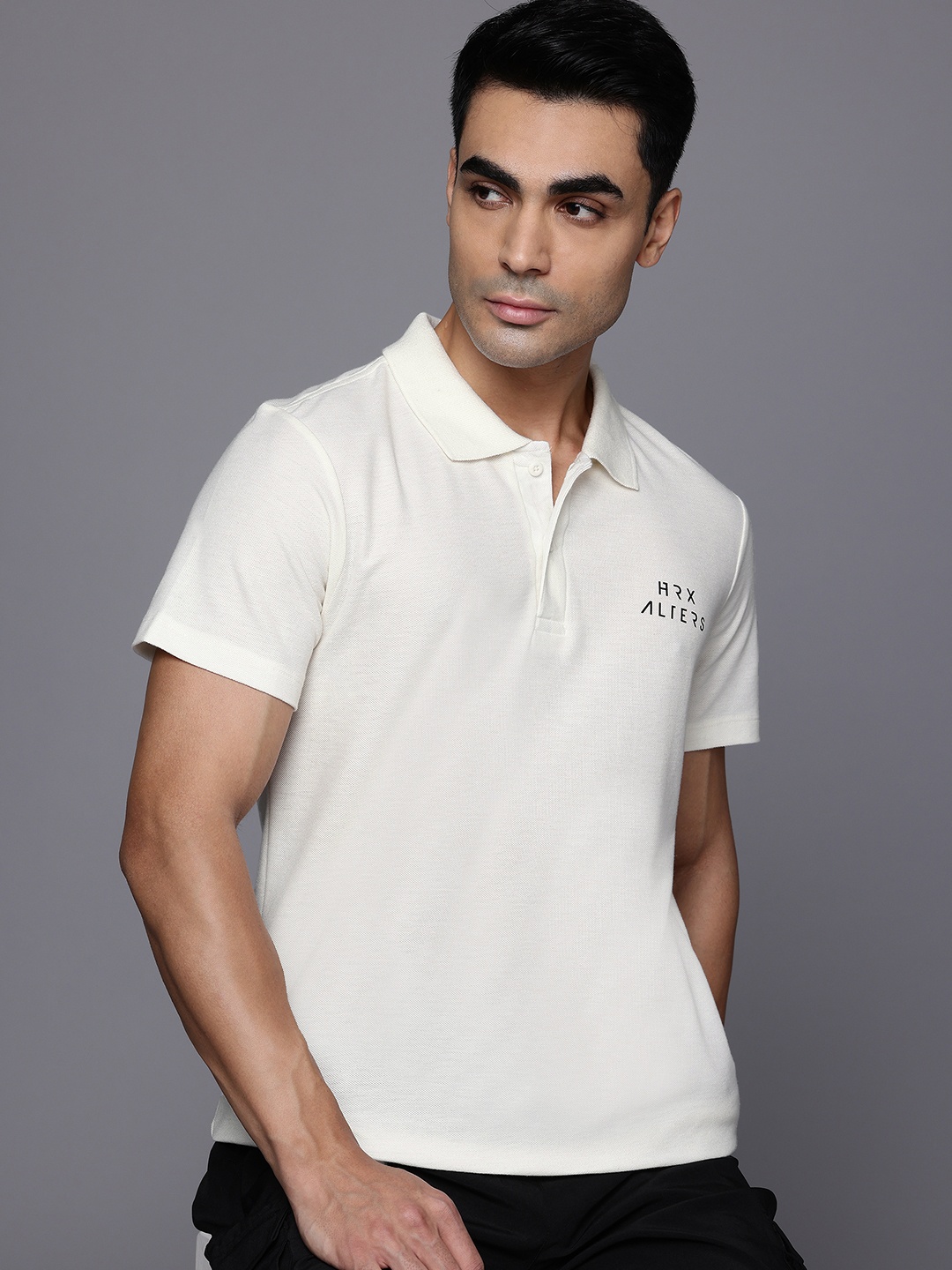 

HRX by Hrithik Roshan Men Polo Collar T-shirt, Off white