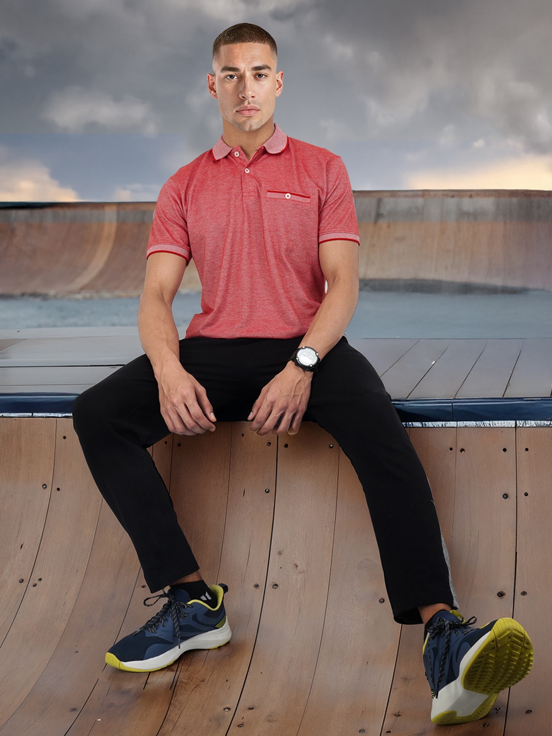 

HRX by Hrithik Roshan Men Polo Collar T-shirt, Red