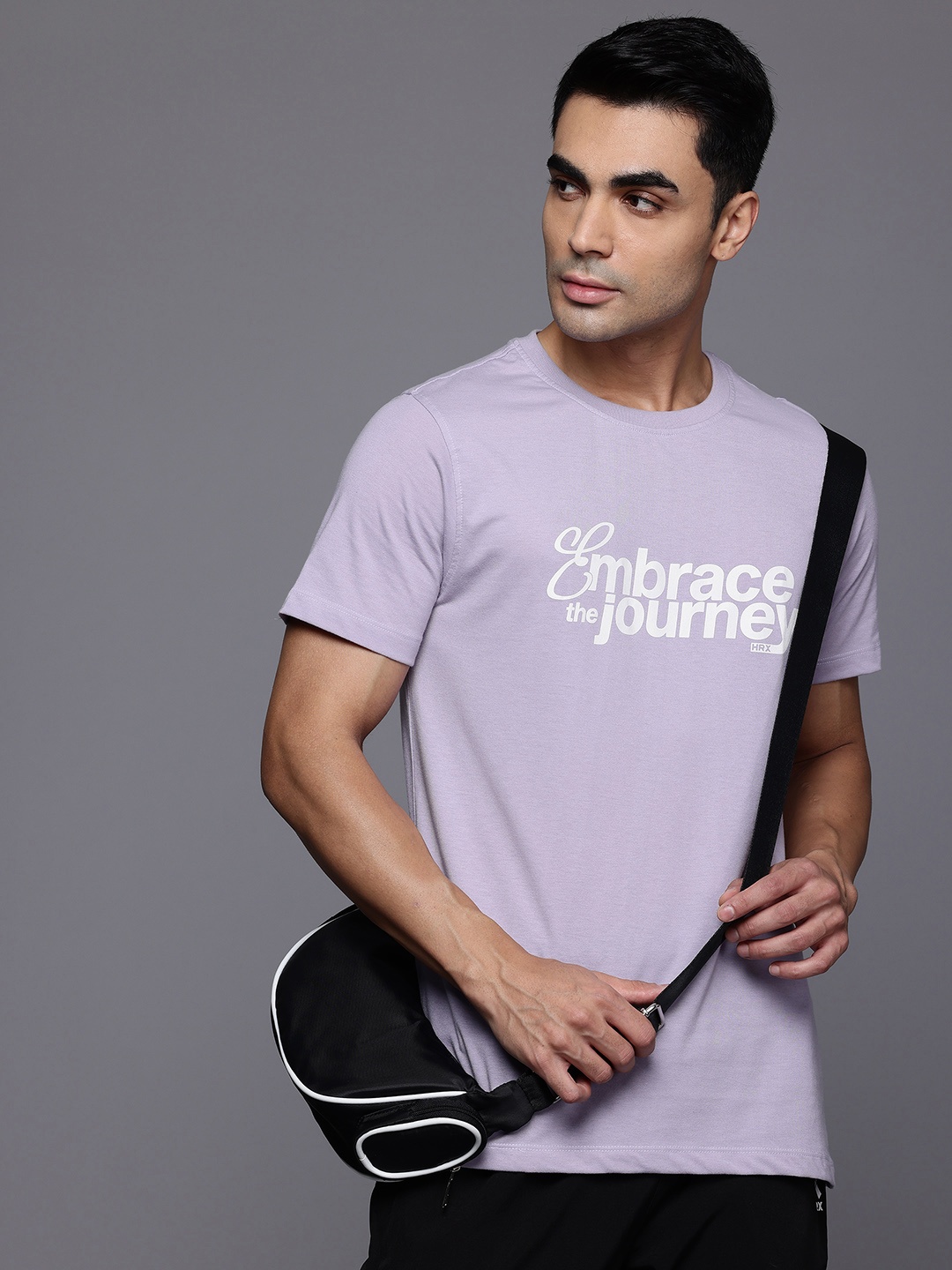 

HRX by Hrithik Roshan Typography Printed Lifestyle T-shirt, Lavender