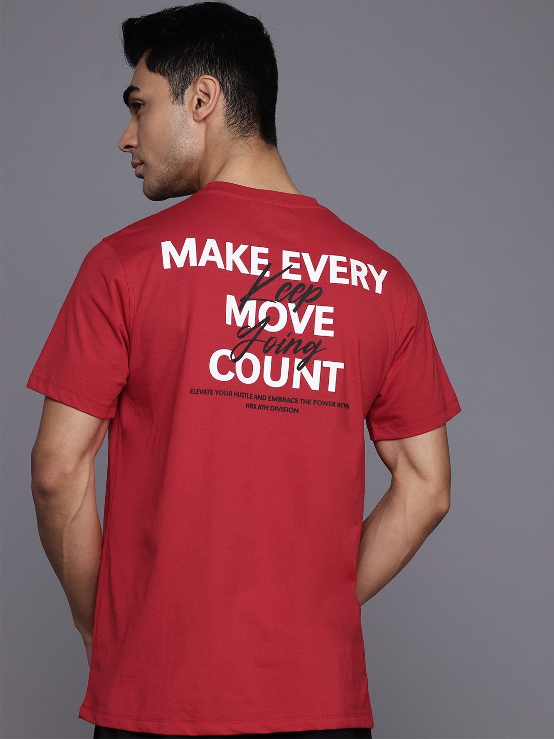 

HRX by Hrithik Roshan Lifestyle Typography Print Regular T-shirt, Red