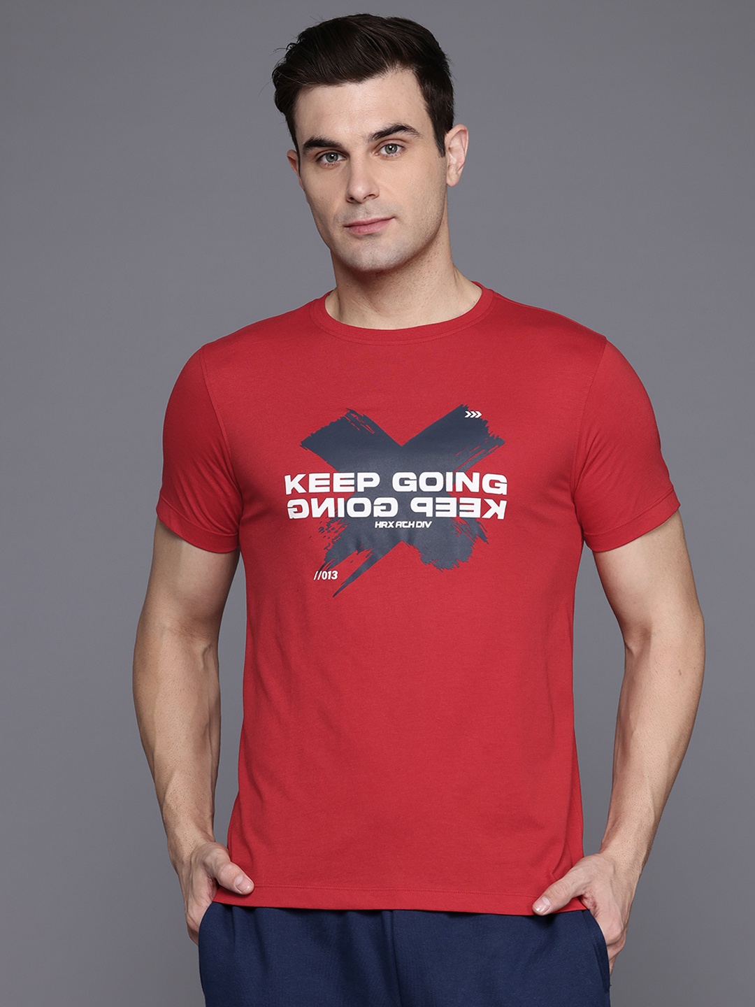 

HRX by Hrithik Roshan Lifestyle Typography Print T-shirt, Red