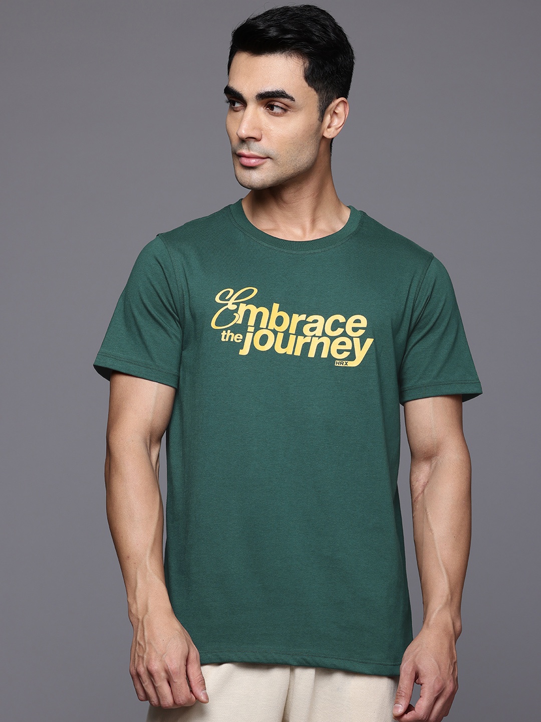 

HRX by Hrithik Roshan Lifestyle Typography Print T-shirt, Green