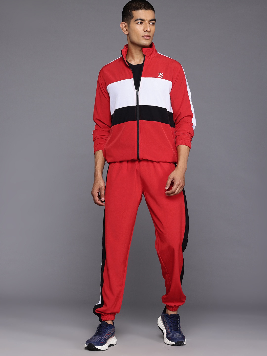 

HRX by Hrithik Roshan Men Rapid-Dry Lifestyle Tracksuit, Red