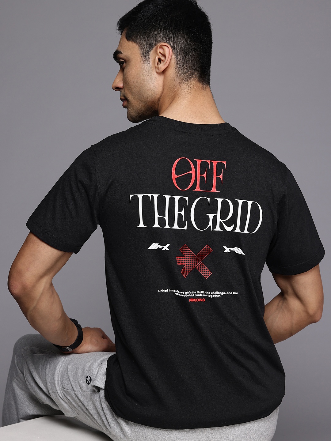 

HRX by Hrithik Roshan Typography Printed Lifestyle T-shirt, Black