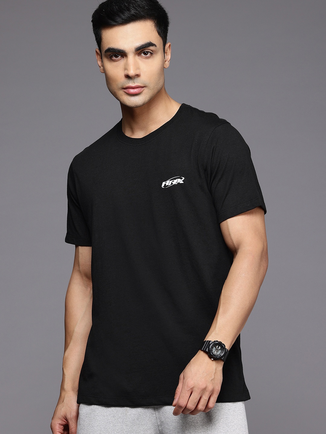 

HRX by Hrithik Roshan Typography Printed Lifestyle T-shirt, Black