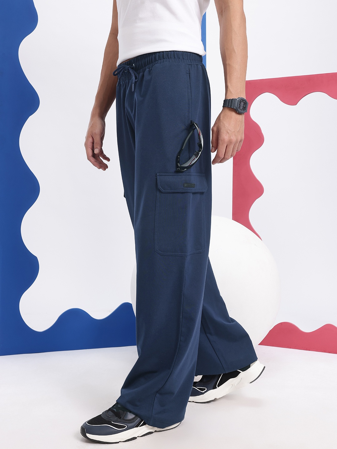 

Aeropostale Men Cargo-Style Track Pants, Navy blue