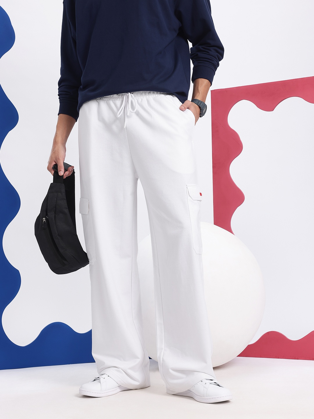 

Aeropostale Men Relaxed Fit Solid Track Pants, White