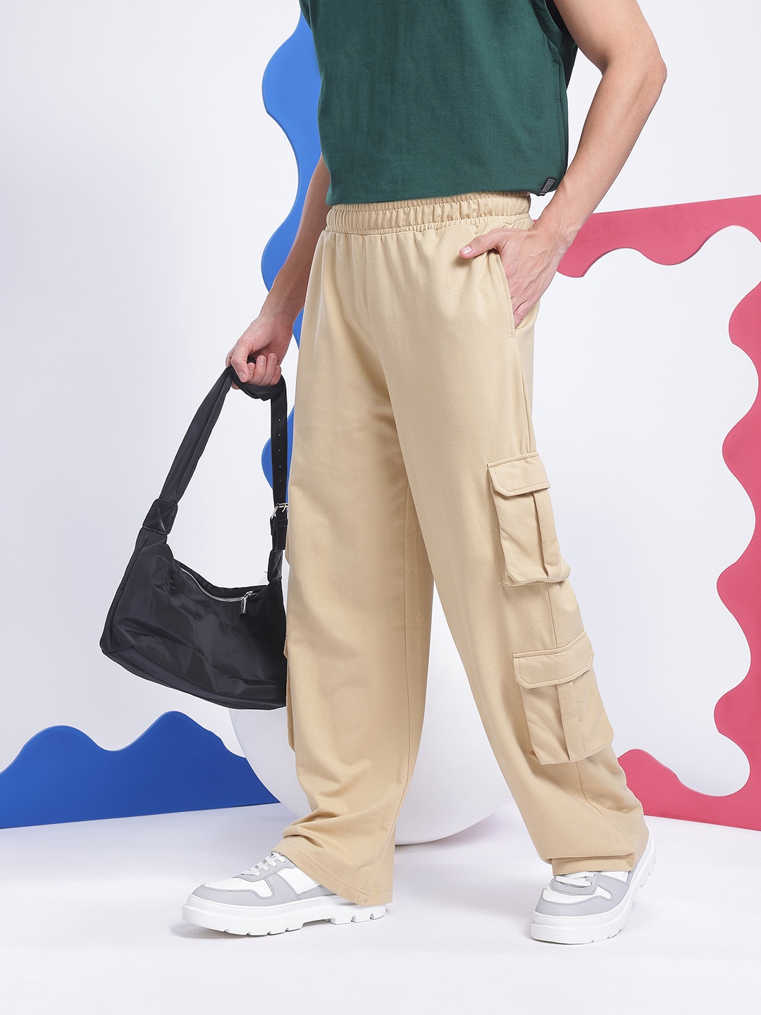 

Aeropostale Cargo Style Track Pants, Beige