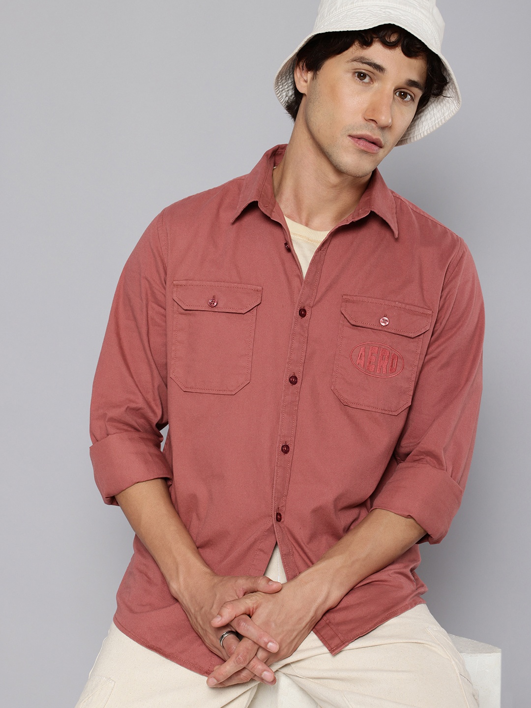 

Aeropostale Pure Cotton Casual Shirt, Rose