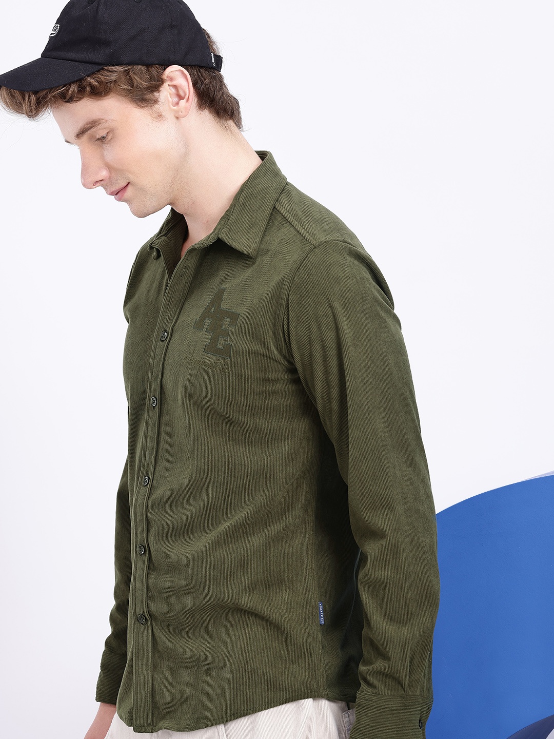 

Aeropostale Corduroy Casual Shirt, Olive