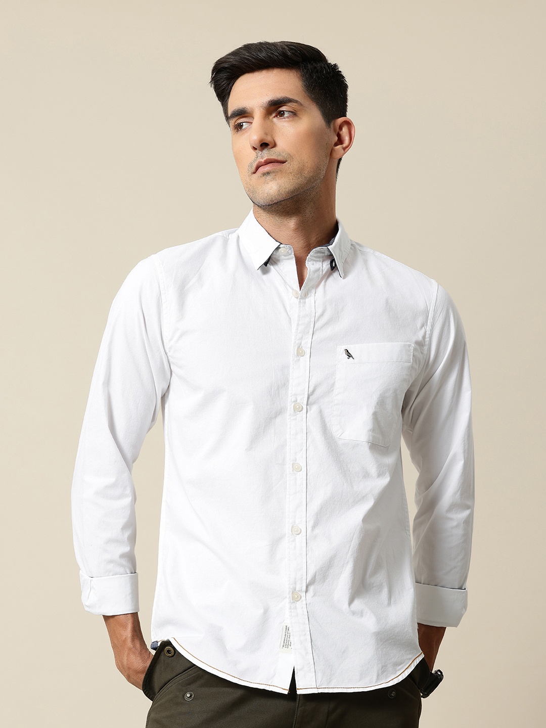 

Mr Bowerbird Pure Cotton Tailored Fit Casual Shirt, White