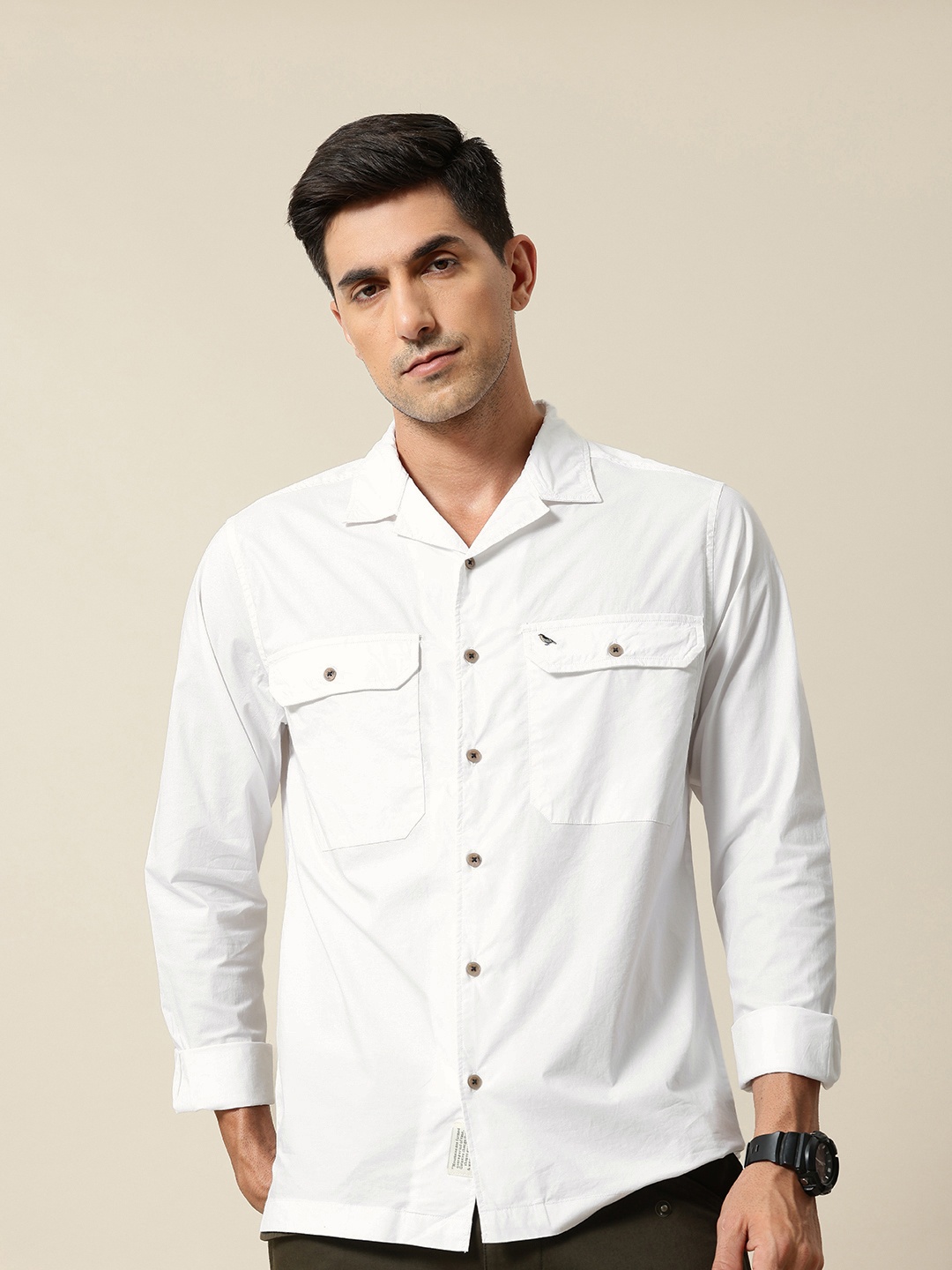 

Mr Bowerbird Liberal Fit Long Sleeves Casual Shirt, White