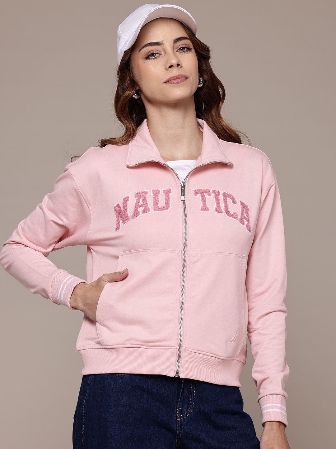 

Nautica Sweatshirt With Applique-Detail, Pink