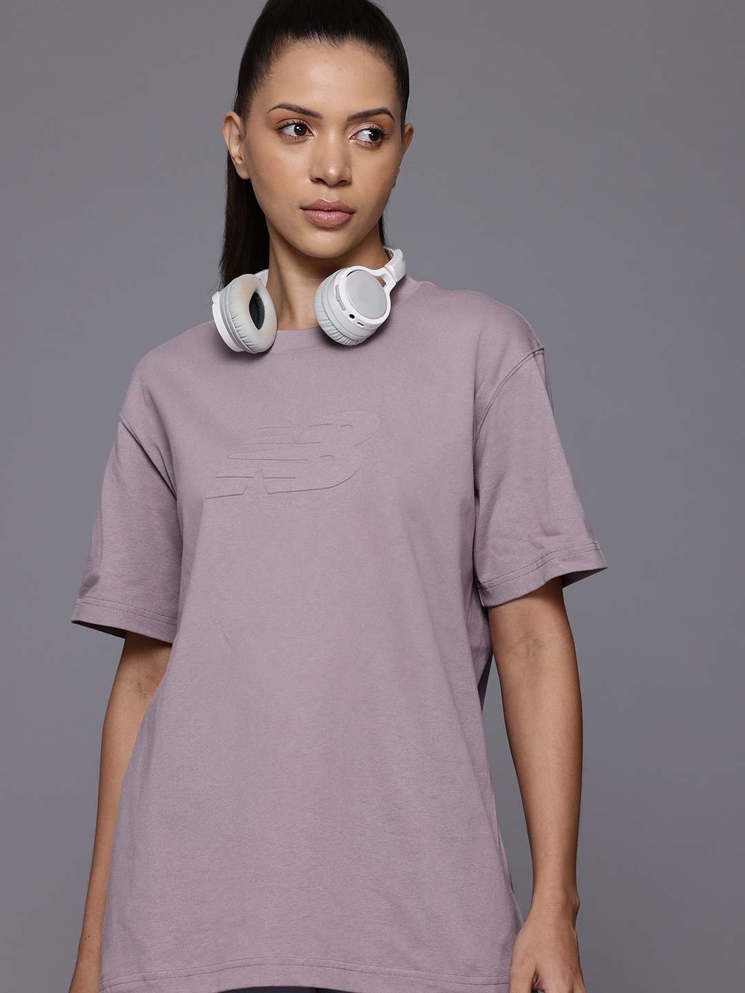 

New Balance Pure Cotton Relaxed Fit T-shirt, Mauve