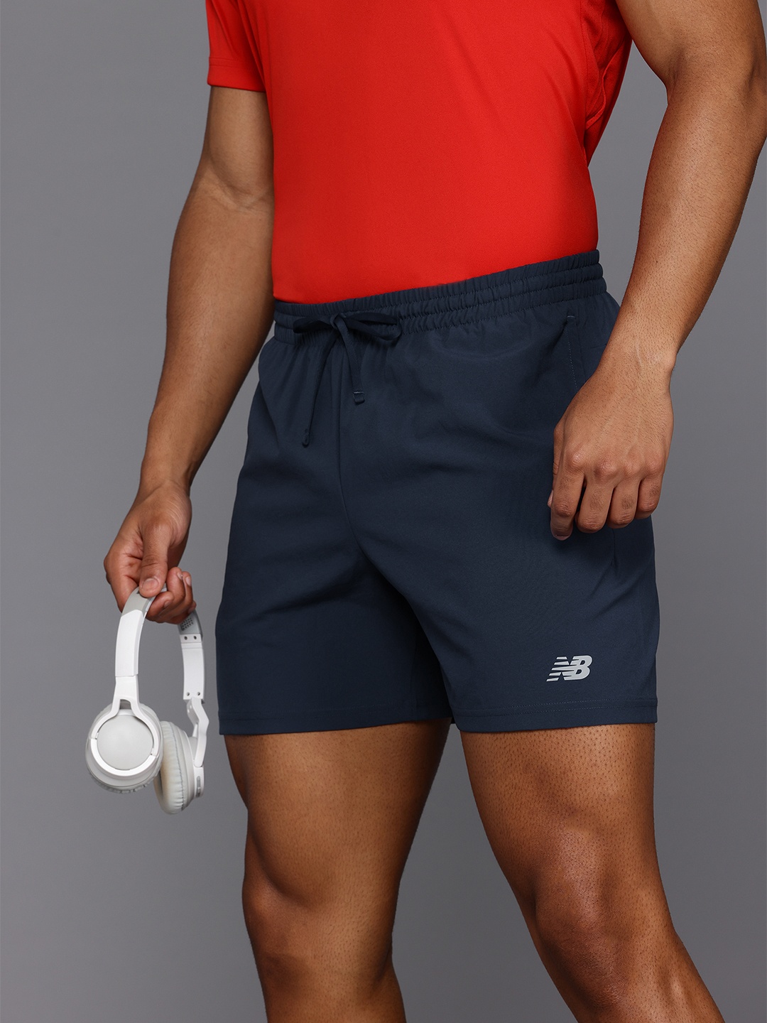 

New Balance Men Rapid-Dry Sport Essentials 5" Running Shorts, Navy blue