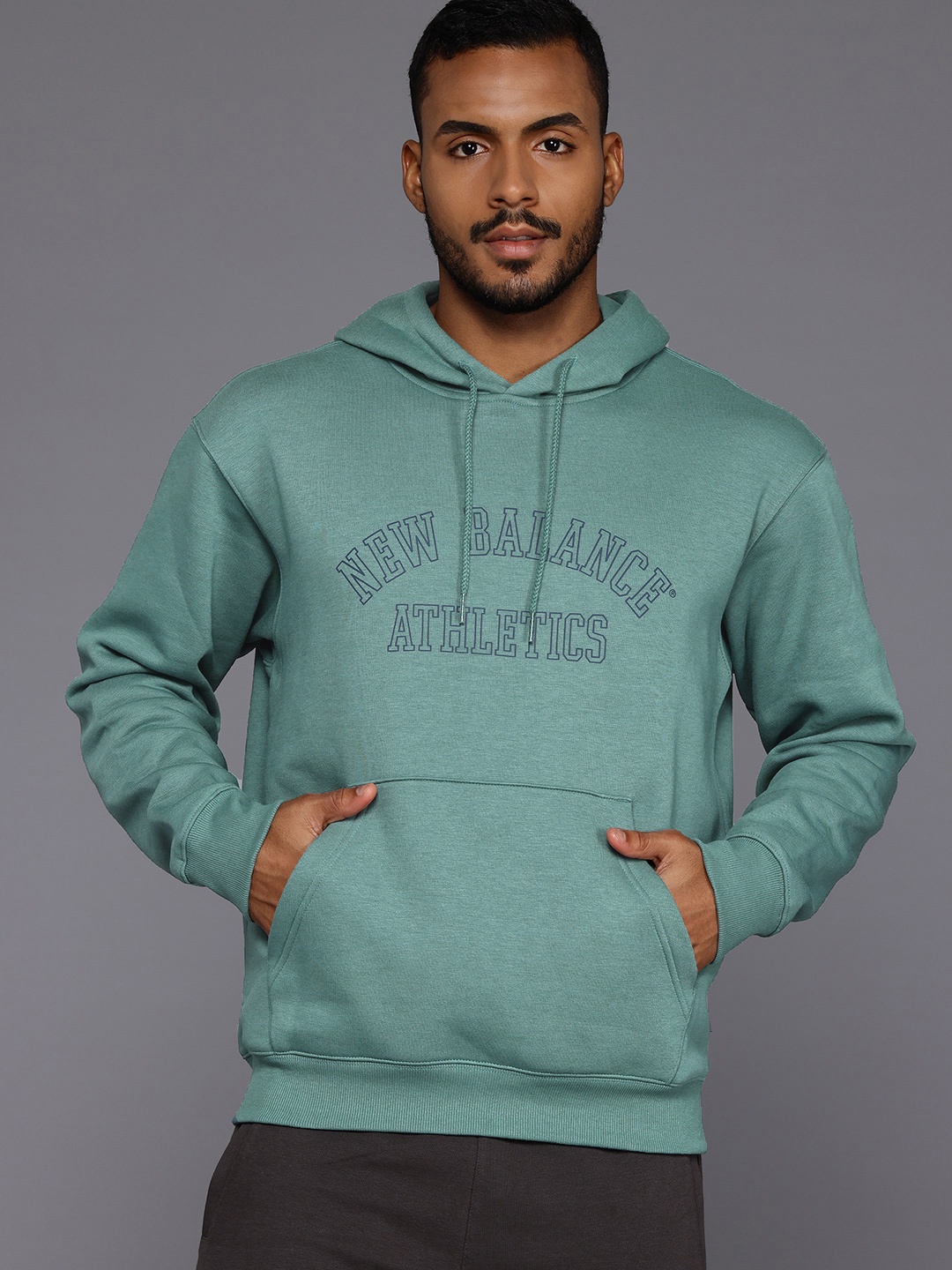 

New Balance Relaxed Fit Graphic Printed Hooded Sweatshirt, Green