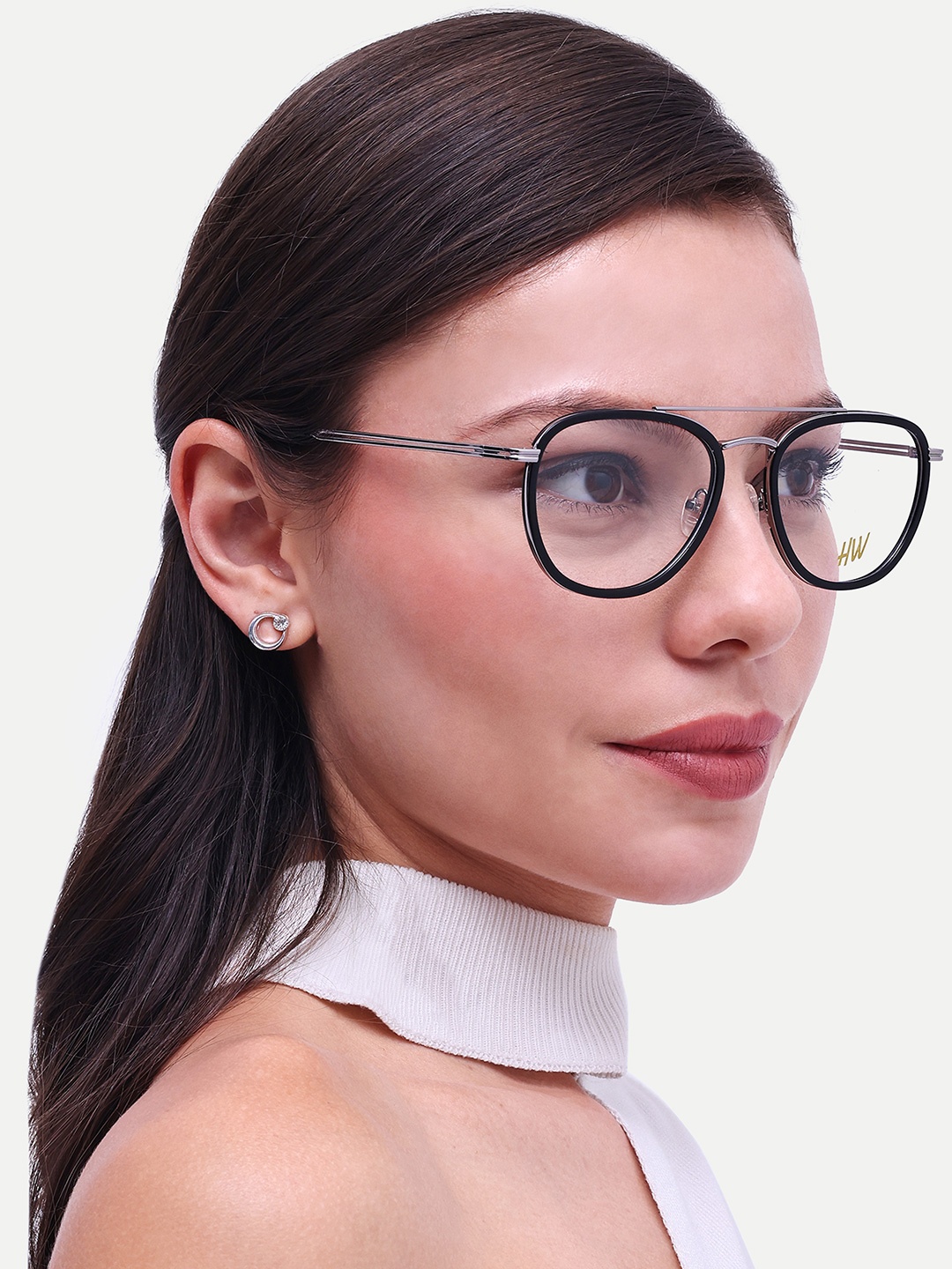 

HAMILTANO WINSTON Unisex Full Rim Aviator Frames, Black