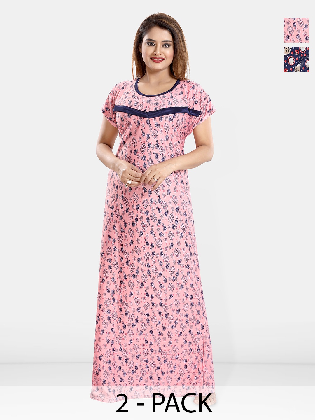 

Be You Printed Maxi Nightdress, Pink