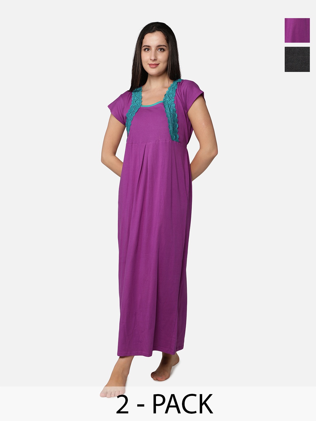 

Be You Striped Maxi Nightdress, Black
