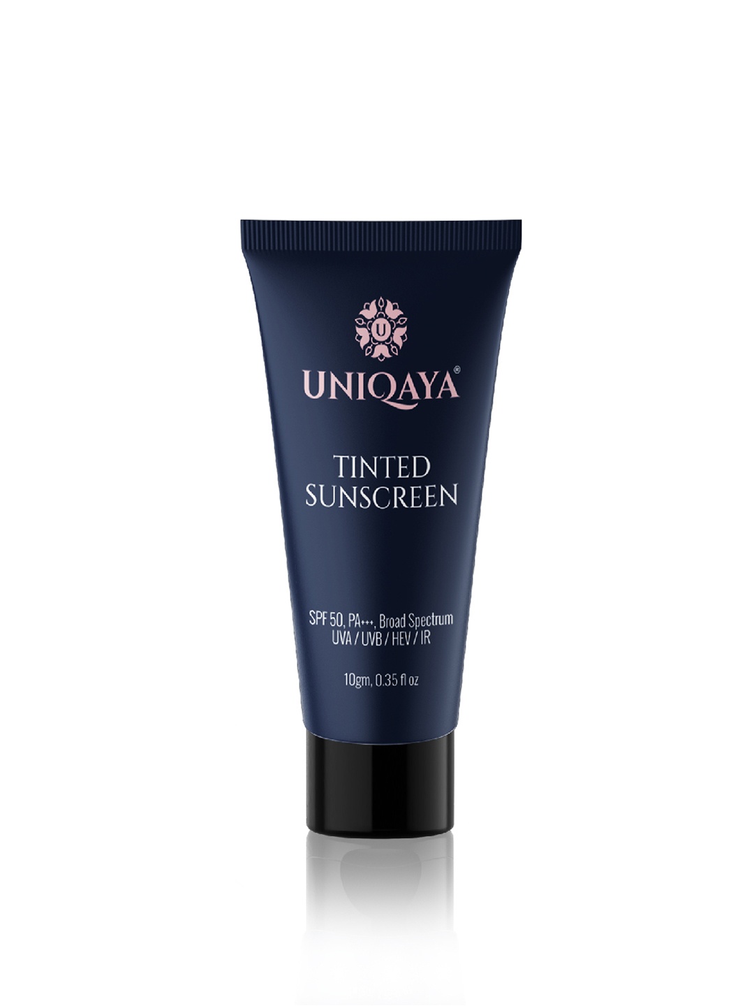 

UNIQAYA Tinted Broad Spectrum Sunscreen SPF50 PA+++ - 10g, Navy blue