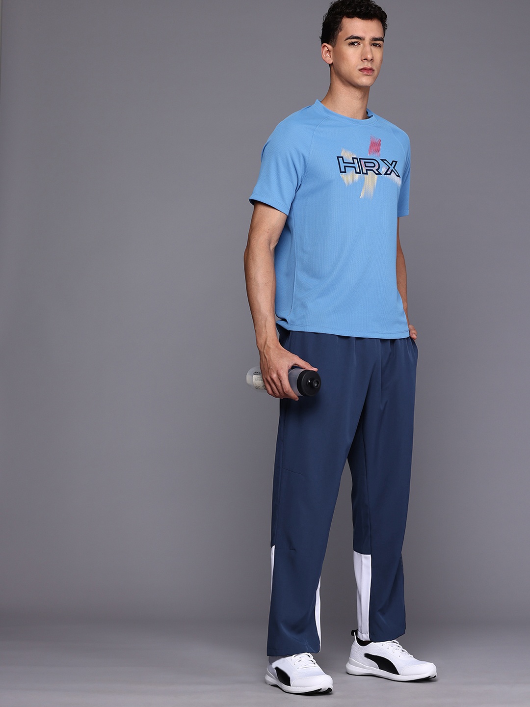 

HRX by Hrithik Roshan Men Rapid-Dry Running Track Pant, Navy blue