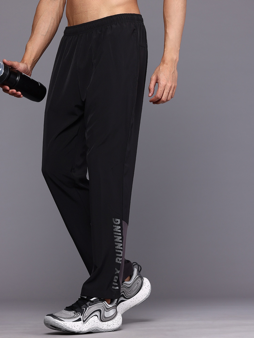 

HRX by Hrithik Roshan Men Rapid-Dry Running Track Pant, Black