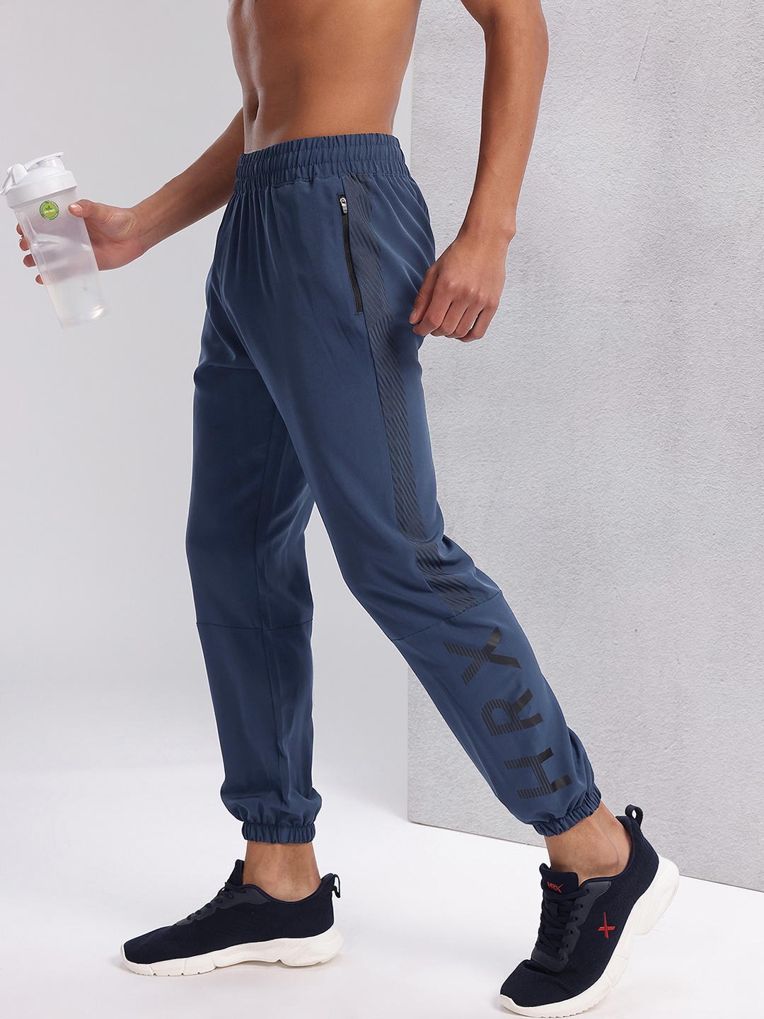 

HRX by Hrithik Roshan Rapid-Dry Running Track pants, Navy blue