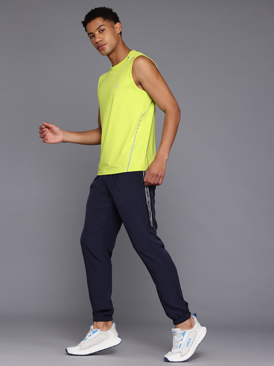 

HRX by Hrithik Roshan Men Taping Detail Running Joggers, Navy blue