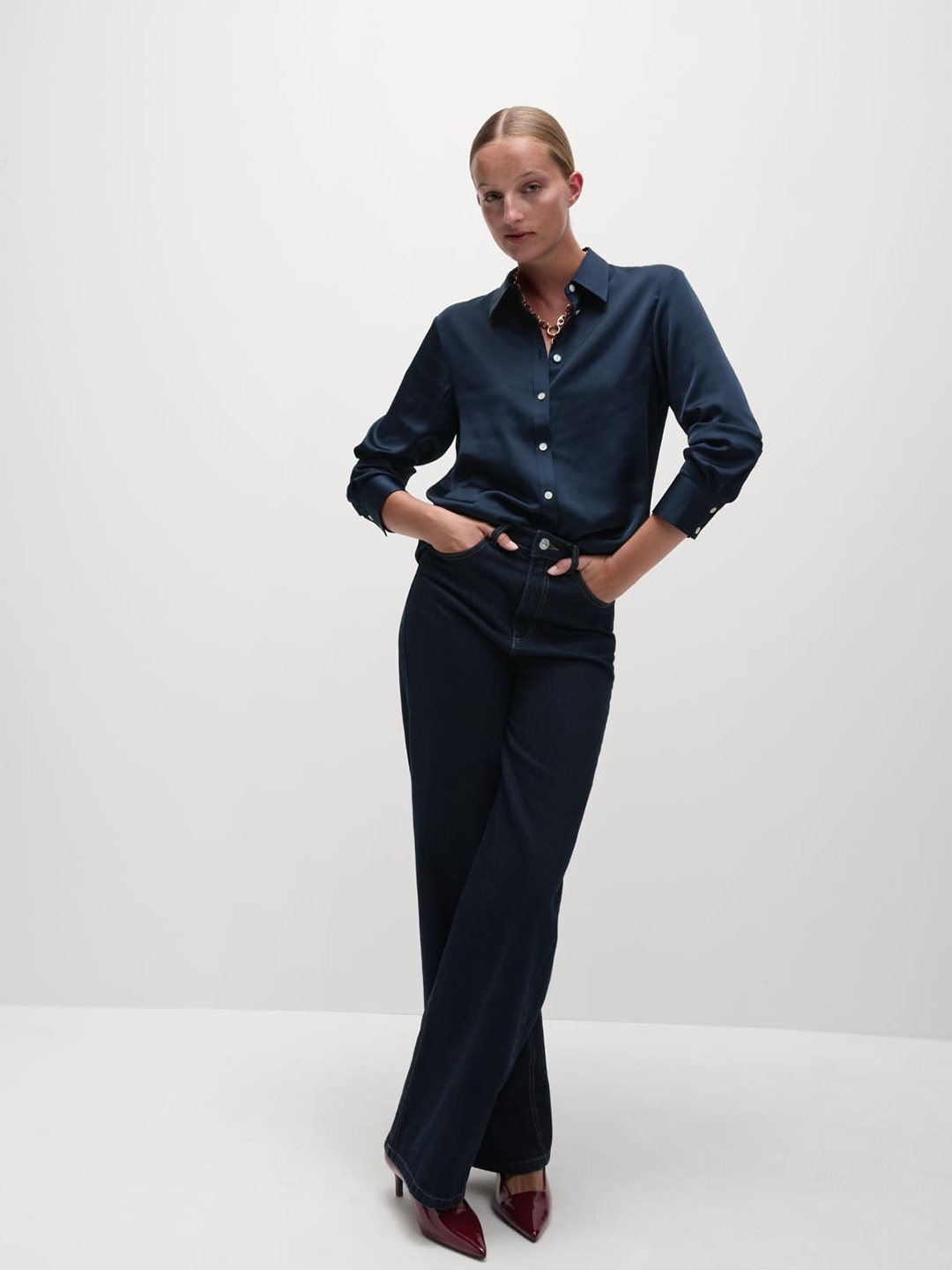 

Marks & Spencer Women Opaque Casual Shirt, Navy blue