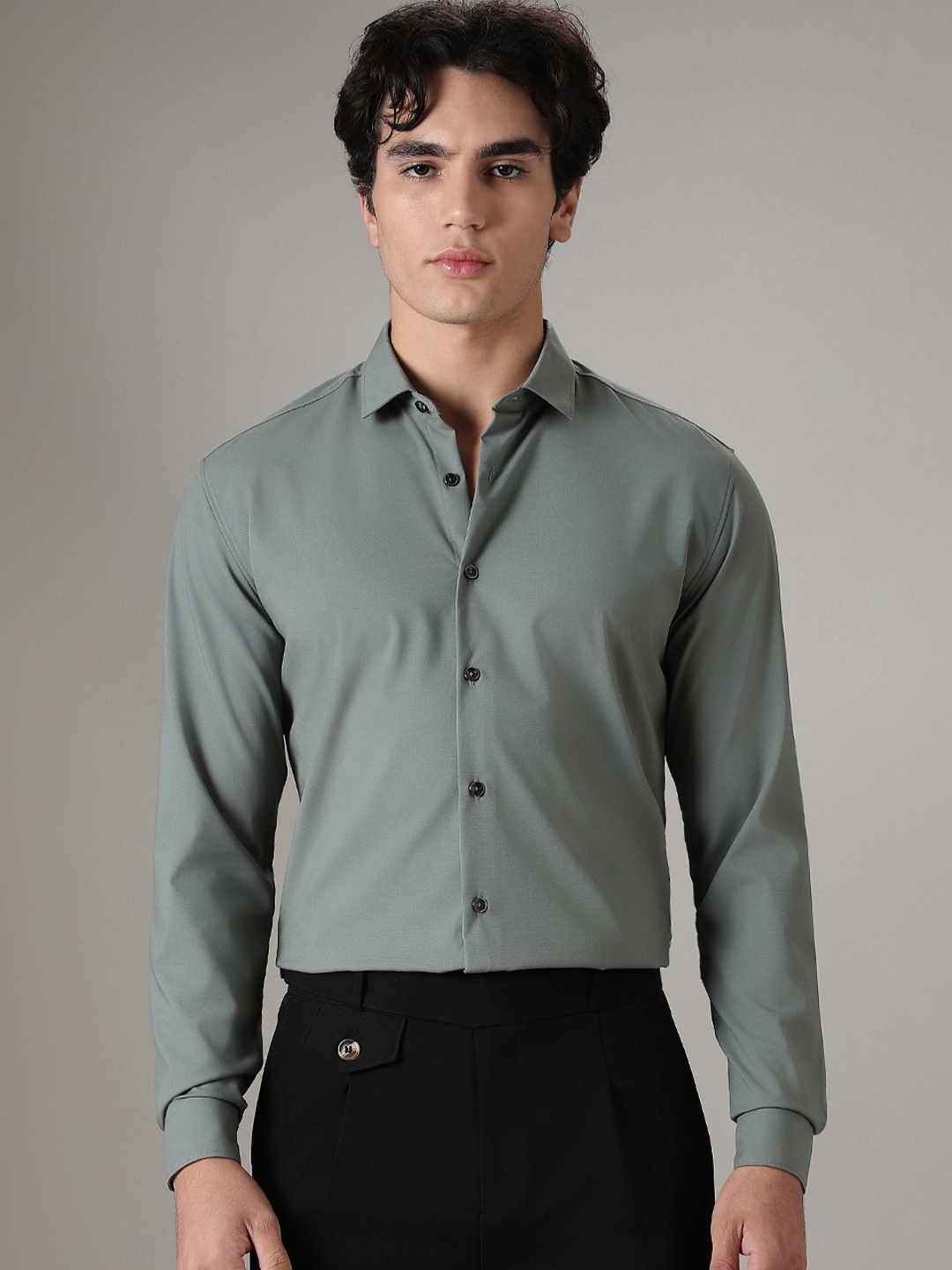 

Banana Club Men Relaxed Slim Fit Opaque Casual Shirt, Green