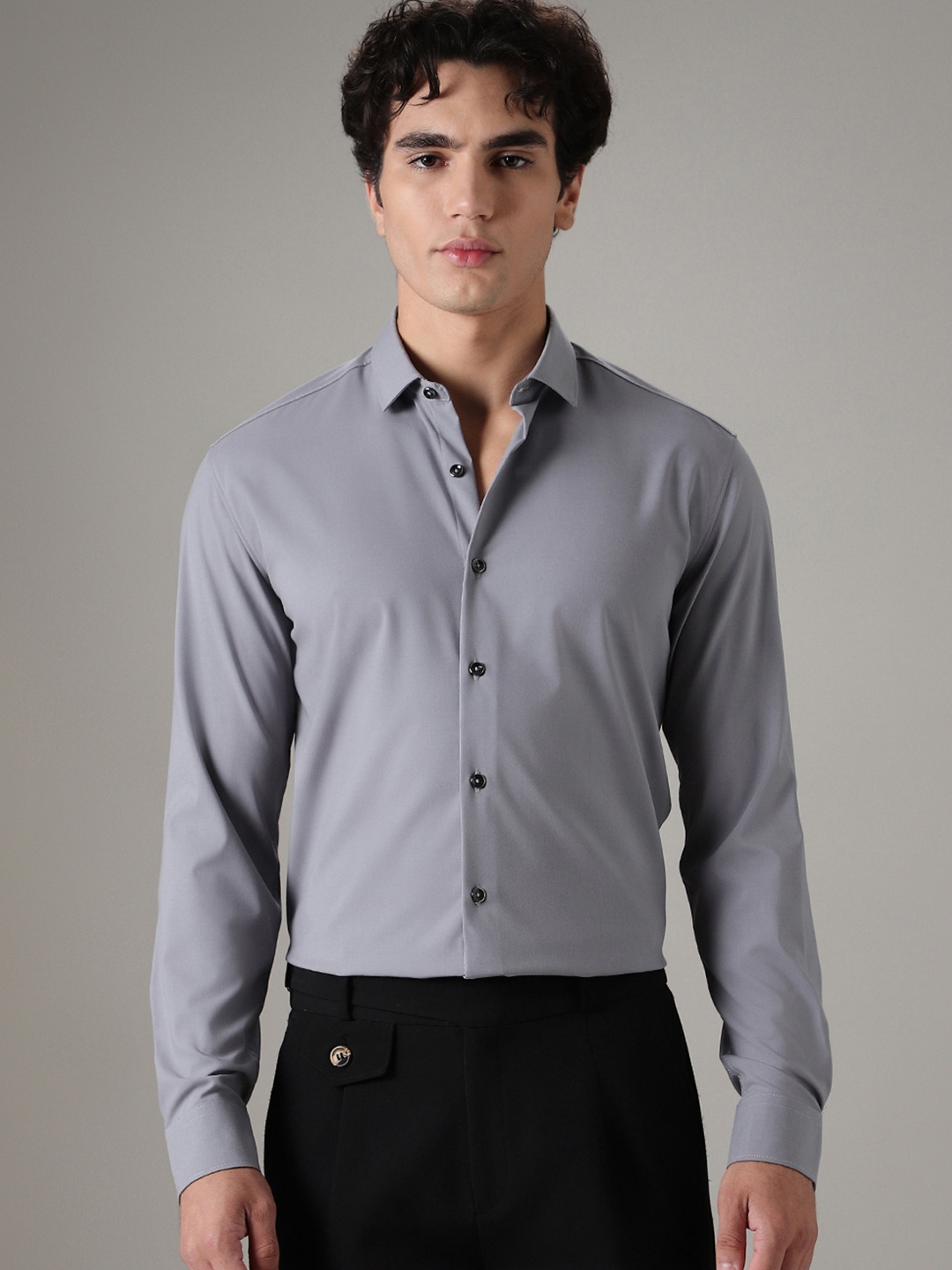 

Banana Club Men Relaxed Slim Fit Opaque Casual Shirt, Grey