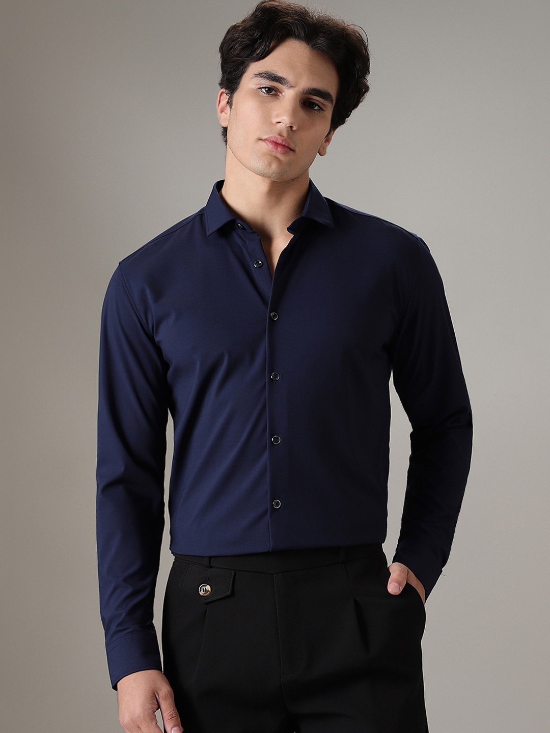 

Banana Club Men Relaxed Slim Fit Opaque Casual Shirt, Blue