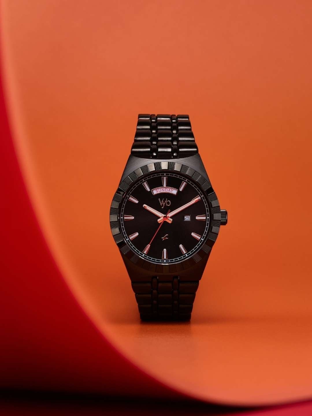 

Fastrack Men Vyb Orion Analogue Watch FV30003NM01W, Black