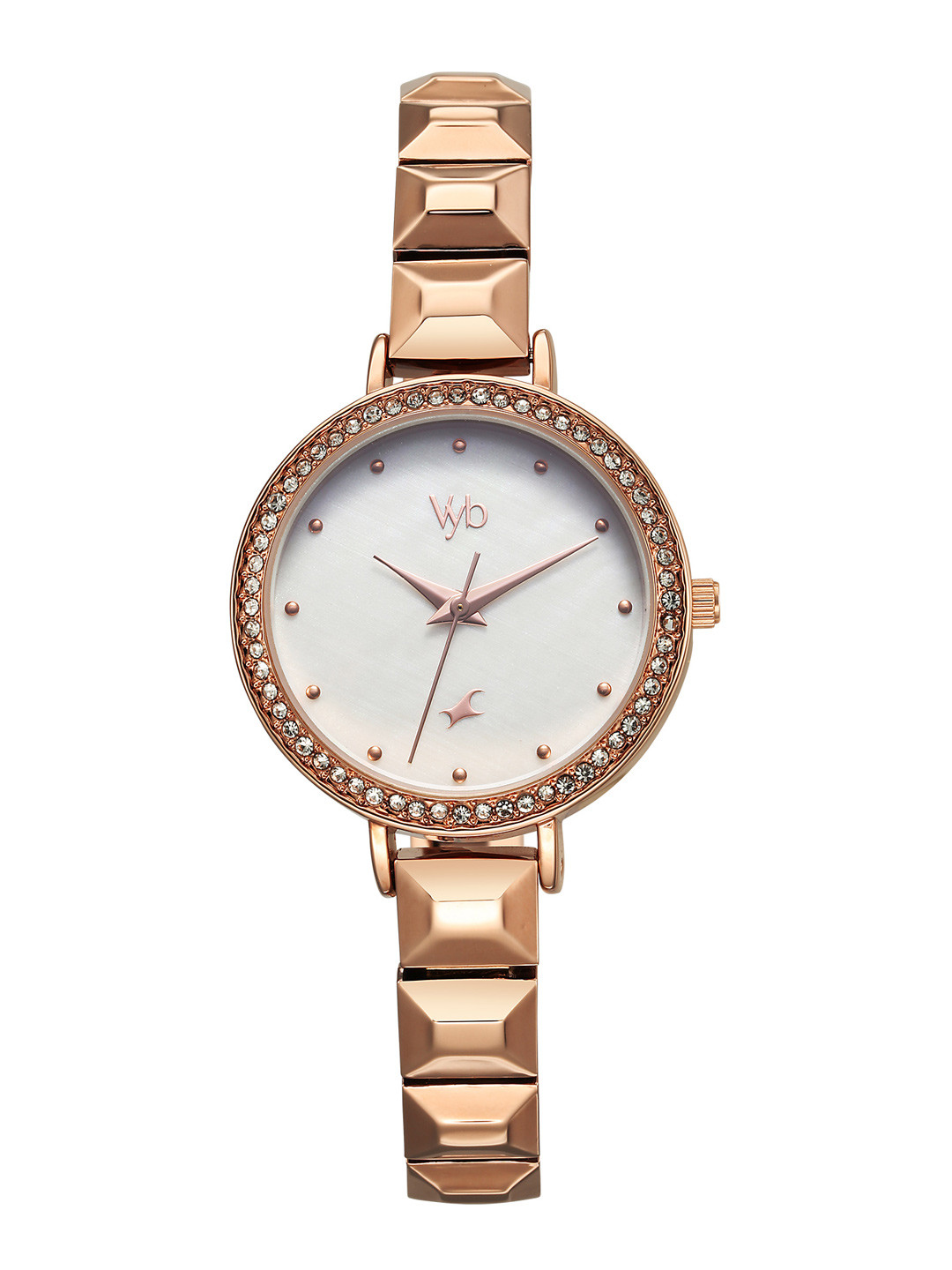 

Fastrack Women Vyb Enigma Dial & Bracelet Style Straps Analogue Watch FV60050WM01W, White