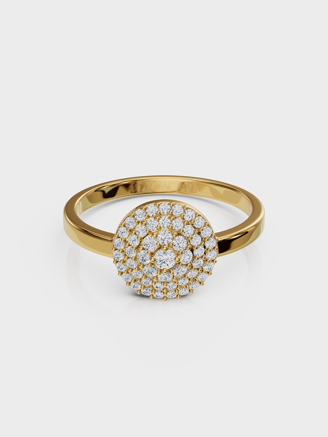 

Anushka Jain Jewellery 925 Sterling Silver Gold-Plated CZ-Studded Diamond Circle Ring