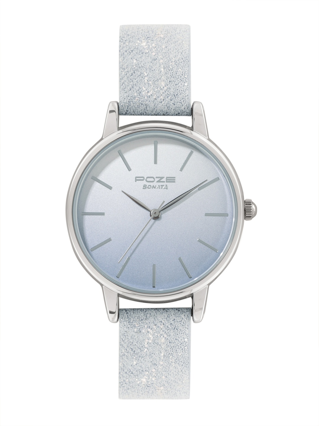 

Sonata Women Poze Patterned & Textured Strap Analogue Watch SP80091SL01WF, Blue