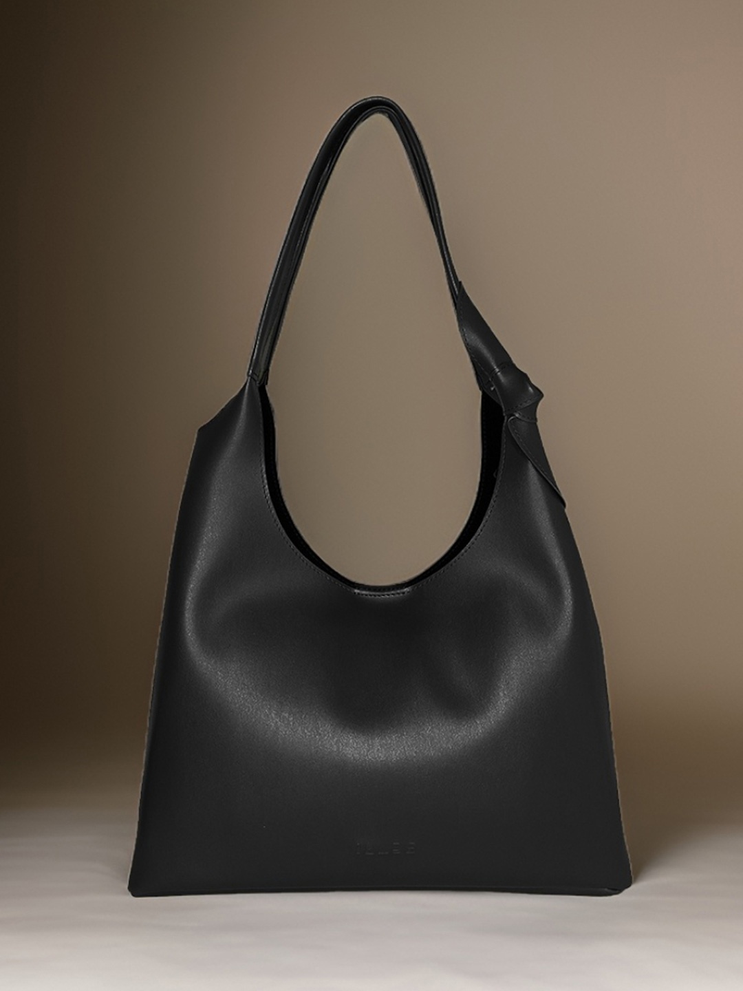 

IMARS Textured Structured Hobo Bag with Bow Detail, Black