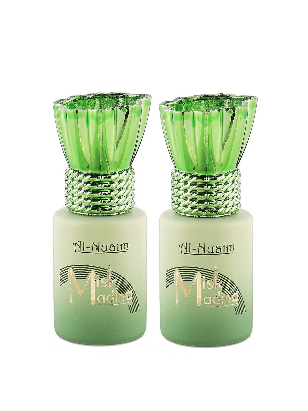 

Al-Nuaim Set of 2 Misk Madina Long Lasting Roll On Attar - 6 ml Each, Green